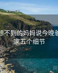 你绝对想不到的妈妈说今晚爸爸不回家五个细节