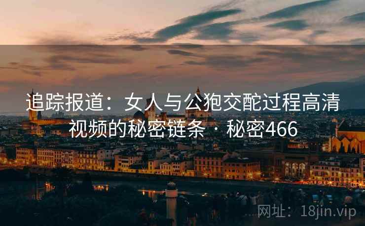 追踪报道：女人与公狍交酡过程高清视频的秘密链条 · 秘密466